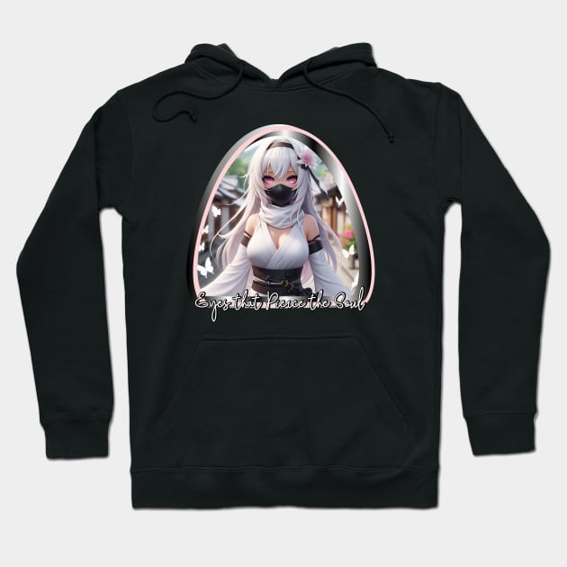 Ninja Girl - Eyes that Pierce the Soul Hoodie by PlayfulPandaDesigns